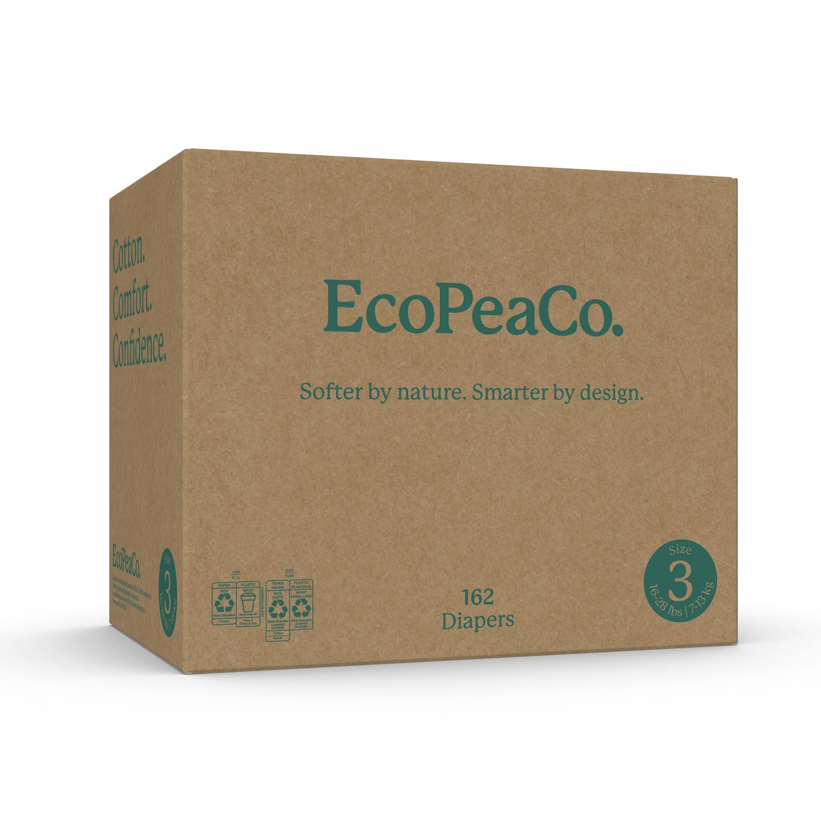 Cotton Enhanced Diapers - Box (NEW)