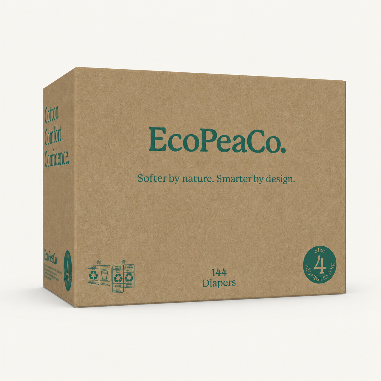 Cotton Enhanced Diapers - Box (NEW)