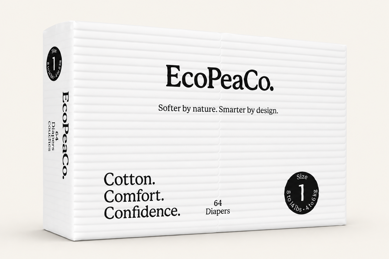 Cotton Enhanced Diapers - Pack  (NEW)