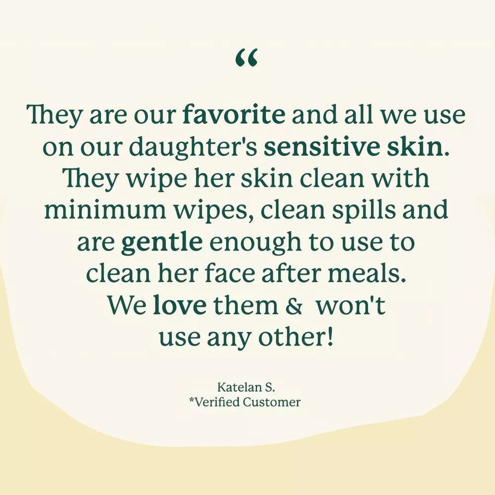 Pack of Unbleached Bamboo Baby Wipes